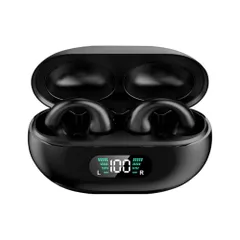 SLuB ワイヤレスイヤホン 非 骨伝導 Bluetooth 5.3 ヘッドセット 耳を塞がず 左右分離型 イヤーカフ構造 快適装着 両耳 片耳 小型 Hi-Fi音質 自動ペアリング 瞬間接続 クリア通話 マイク内蔵 8時間再生 ビジネス/仕事/勉強/通勤/通