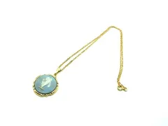 WEDGWOOD ウェッジウッド ジャスパー ネックレス ペンダント アクセサリー レディース ゴールド系×ライトブルー系 DH2200