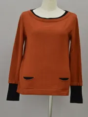 フォクシー FOXEY BOUTIQUE マリースセーター/ニット カシミヤ 長袖 38サイズ レンガ×ブラック レディース F-M11982のサムネイル