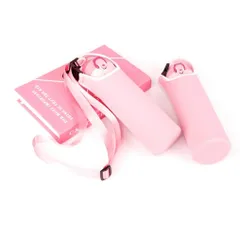 【特価商品】カバー ホルダー こどもクッション マイボトル 登山 保護 ショルダーストラップ 携帯式 かわいい サーモス使用可能 ステンレス水筒ケース ペットボトルカバー おしゃれ ボトルカバー 保冷 斜めがけピンク 保温 水筒カバー