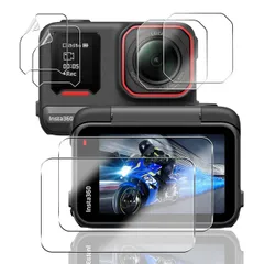 【在庫処分】用 【日本製素材旭硝子製】 (2枚) レンズ保護フィルム Insta360 Insta360 + ace ace (4枚) pro2 保護フィルム 2 フィルム 2 pro インスタ360 強化ガラスフィルム カメラ ガラスフィルム 全面吸着 Pr