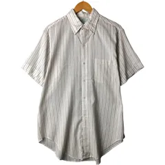 古着 ~70年代 ブルックスブラザーズ Brooks Brothers BROOKSWEANE 6ボタン 半袖 ボタンダウン ストライプシャツ メンズL相当/evb007553