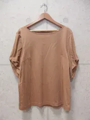 【美品】un dix cors アンディコール カットソー ラウンドネック 半袖 無地 ブラウン サイズFのサムネイル