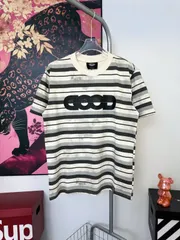 【今日特価】GOODBRAND Stripe Burnout Lettering T-Shirt