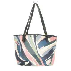 エミリオプッチ EMILIO PUCCI トートバッグ ハンドバッグ 肩掛け PVCレザー プッチ柄 総柄 マルチカラー /AH17 ■GY18のサムネイル