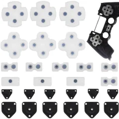 PS4コントローラー用 交換ボタン 3セット 交換用互換部品 十字キー 導電ゴム パーツ 交換部品 自宅 DIY簡単交換 PS4 コントローラー用 修理パーツ 交換用