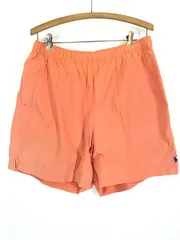 古着 90s POLO SPORT Ralph Lauren ワンポイント ソリッド スイム ショーツ ショート パンツ オレンジ XL 古着