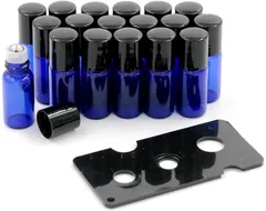 エクスペリエンスデザイン 互換品XPデザイン アロマ ロールオンボトル ガラス 遮光瓶 オイル 香水 精油 詰替 保存 容器 ビン 香水瓶(藍色3ml 18本r)