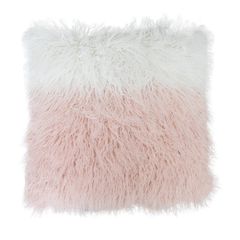 ASHEL クッション ロングシャギー グラデーション かわいい 韓国風 クッション 中身 45x45cm クッション ふんわり ボリューミー ポリエステル 1枚単品 厚手18cm 四角/スクエア フロアクッション ホワイト ピンク グレー