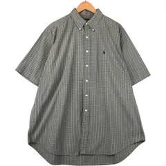 古着 ラルフローレン Ralph Lauren BLAKE 半袖 ボタンダウン チェックシャツ メンズXL相当/eaa584881