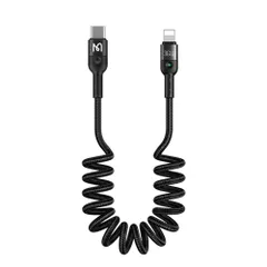 【在庫処分】36W急速充電&高速データ転送 カールコード PD対応 ナイロン編み LEDライト付き 1.8 ケーブル m ケーブル ライトニング iPhone/iPad/iPod 対応 to (1.8 m Type-C Type-C to Mcdodo IO