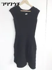 ◇ Comptoir des Cotonniers フレンチスリーブ 膝丈 ニット ワンピース サイズM ブラック レディース  【1002800460694】