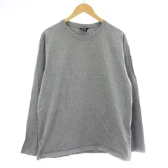 ザノースフェイス THE NORTH FACE L/S Nuptse Cotton Tee NT82037 ロングスリーブヌプシコットンティー Tシャツ カットソー 長袖 ロゴ 刺繍 XL グレー /KU