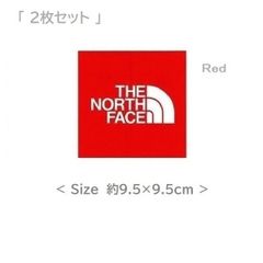2枚組 TNF Square Logo Sticker NN32014 Red