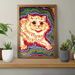 ルイス　ウェイン　古い木枠の額装 ビブリオポリ-ルイス・ウェイン