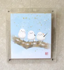 油絵 油彩 油彩画 絵 絵画 ミニ絵画【雪のシマエナガ】 油絵 油彩 油彩画 絵 絵画 ミニ絵画【雪のシマエナガ】 - メルカリ