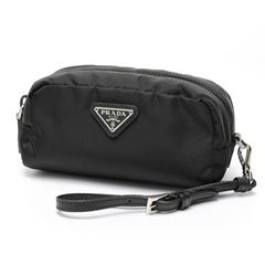 プラダ / PRADA　ストラップ付き ポーチ　1NE175　ナイロン　ブラック  【中古】 商品番号 E-158647