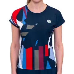 【メール便発送】BIDI BADU(ビディバドゥ) 2024 FA レディース NEW YORK 全米OP キャップスリーブ ゲームシャツ W1620024-DBLRDBL(24y8mテニス用ゲームウェア)(330519315)