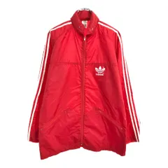 90年代 adidas アディダス ナイロンジャケット スポーツ レッド(メンズ 34)中古 古着 U5068