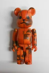 MEDICOMTOY BE@RBRICK BAPE PLAY FIRE CAMO. (ORANGE) 100%