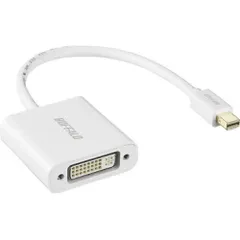 【新品・2営業日で発送】BUFFALO バッファロー miniDisplayPort-DVI変換アダプタ ホワイト(BMDPDVWH)