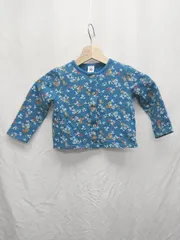 ◇ PETIT BATEAU プチバトー キッズ 子供服 花柄 長袖 カーディガン サイズ95 ブルー ホワイト ベージュ レディース P  【1407260015857】のサムネイル