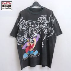 3791 ルーニーテューンズ スターウォーズ ビッグプリント Tシャツ 黒 