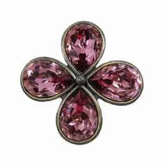 ルネ Rene ブローチ ビジュー ラインストーン 花モチーフ アクセサリー ピンク/3 レディースのサムネイル