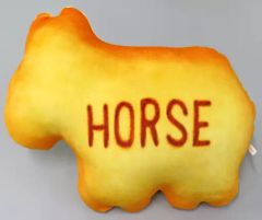 [중고] 쿠션·안아 베개·본체 HORSE(우마) 모치모치타베코 도부쿠션 [이치반 쿠지 타베코 도부츠 꿈 가득 컬렉션] A상