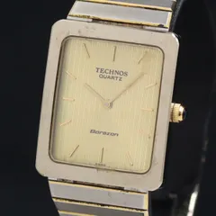 80s 美品 最高級 TECHNOS ボラゾン レディ QZ 超硬ケース 腕時計 テクノス ボラゾンレディ 超硬ケース タグ付きフルオリジナル