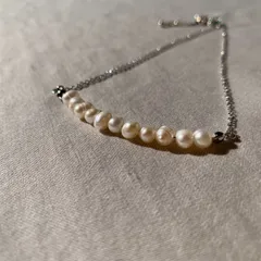 淡水パールのチェーンネックレス