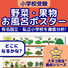 小学校受験　お風呂ポスター　野菜　果物　幼児教育　知育