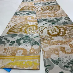 丸帯 アンティーク ヴィンテージ 金帯 386cm 花嫁衣装 貸衣装 中古 リサイクル 結婚式 婚礼 着付け 舞台 きもの 着物 3487