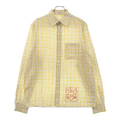 LOEWE (ロエベ) 22SS アナグラムスタンプシルクチェック長袖シャツ イエロー H526Y05W76のサムネイル