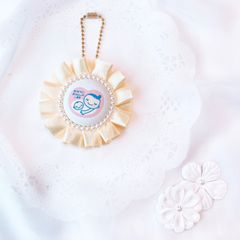 ハンドメイド　両面マタニティマーク　プリーツ　クリーム　完成品