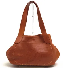 genten ハンドバッグ　シボ　ブラウン レザーバッグ ゲンテン／genten バッグ ハンドバッグ 鞄 トートバッグ