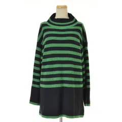 【HUMANWOMAN】畦ボーダーチュニックニット長袖チュニック