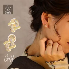 痛くない イヤリング 金属アレルギー対応 18K ニッケルフリー ジルコニア レディース 大人 かわいい エレガント ゴージャス リッチ ジュエリー ゴールド 両耳用 送料無料 プチプライス高見え CRAIFE