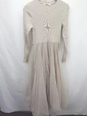 ◇ ⊇ snidel スナイデル シンプル系 長袖 ロング丈 ワンピース サイズF ライトブラウン系 レディース E  【1507160022792】