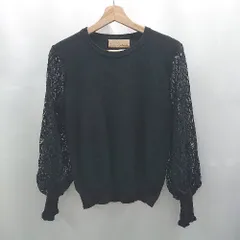 ◇ Θ pool studio alivier プールスタジオ アリヴィエ 無地 長袖 レーストップス サイズ表記なし ブラック系 レディース E  【1506230026166】