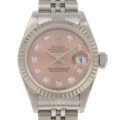 ロレックス　デイトジャストレディース　ピンクシェル　10Pダイヤ文字盤 179174NG ロレックス(ROLEX) デイトジャスト ピンクシェル/10P