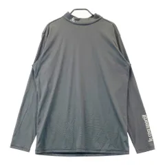 サイズ：LL LE COQ GOLF ルコックゴルフ  ハイネック 長袖Tシャツ ボーダー柄 グレー系 [240101369533]# ゴルフウェア メンズ ストスト