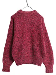 【お得なクーポン配布中!】 80s USA製 エディーバウアー ウール 二ット セーター メンズ L 小さめ M 程 Eddie Bauer ヴィンテージ 黒タグ クルーネック ミックスカラー