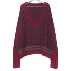 RAF SIMONS Vネックニット Sサイズ エンジのサムネイル