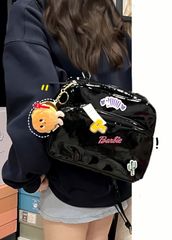 アメリカンレトロY 2 K通勤ショルダーバッグ女性2025新型カジュアル百合亮面学生授業バッグ