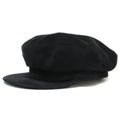 KIJIMA TAKAYUKI キジマタカユキ キャップ 帽子 キャスケット ブラック 黒 1(57cm) マリンキャップ スエード レザー 本革 23秋冬 おしゃれ シンプル きれいめ 大人女子 ブランド 上品 ベーシック エレガント【レディース】