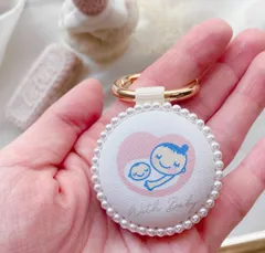 【普通郵便配送】シンプル♡ マタニティキーホルダー　マタニティマーク　マタニティロゼット