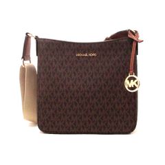 【新品 未使用】MICHAEL KORS マイケルコース アウトレット ジェットセットトラベル スモール シグネチャー ロゴ メッセンジャーバッグ 35S4GTVC5B BRN