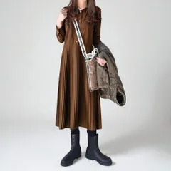 ☆ ブラウン ☆ S ☆ シャツワンピース 長袖 ロング プリーツ 体型カバー シャツワンピース 長袖 きれいめ レディース ワンピース シャツワンピ ロングシャツワンピース プリーツワンピース ロングワンピース ロング丈ワンピース 春秋 ロング丈 シンプル
