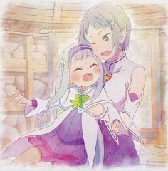 [중고] 캔버스 보드 · 캔버스 아트 에밀리아 & 포르토나 캔버스 보드 [이치 반 쿠지 Re : 처음부터 시작하는 이세계 생활 ~ AnimalParade ~] F상